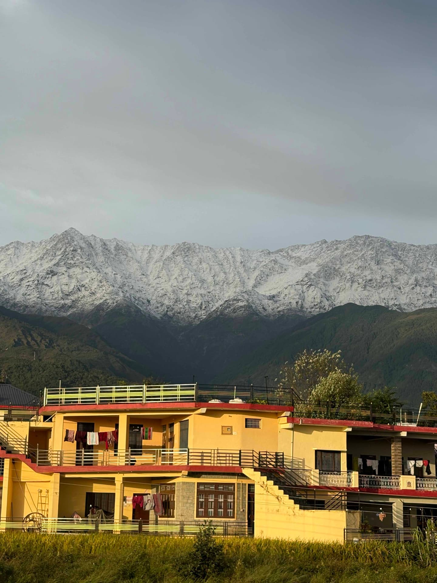 Evening mountain panorama from Gauri Sadan
